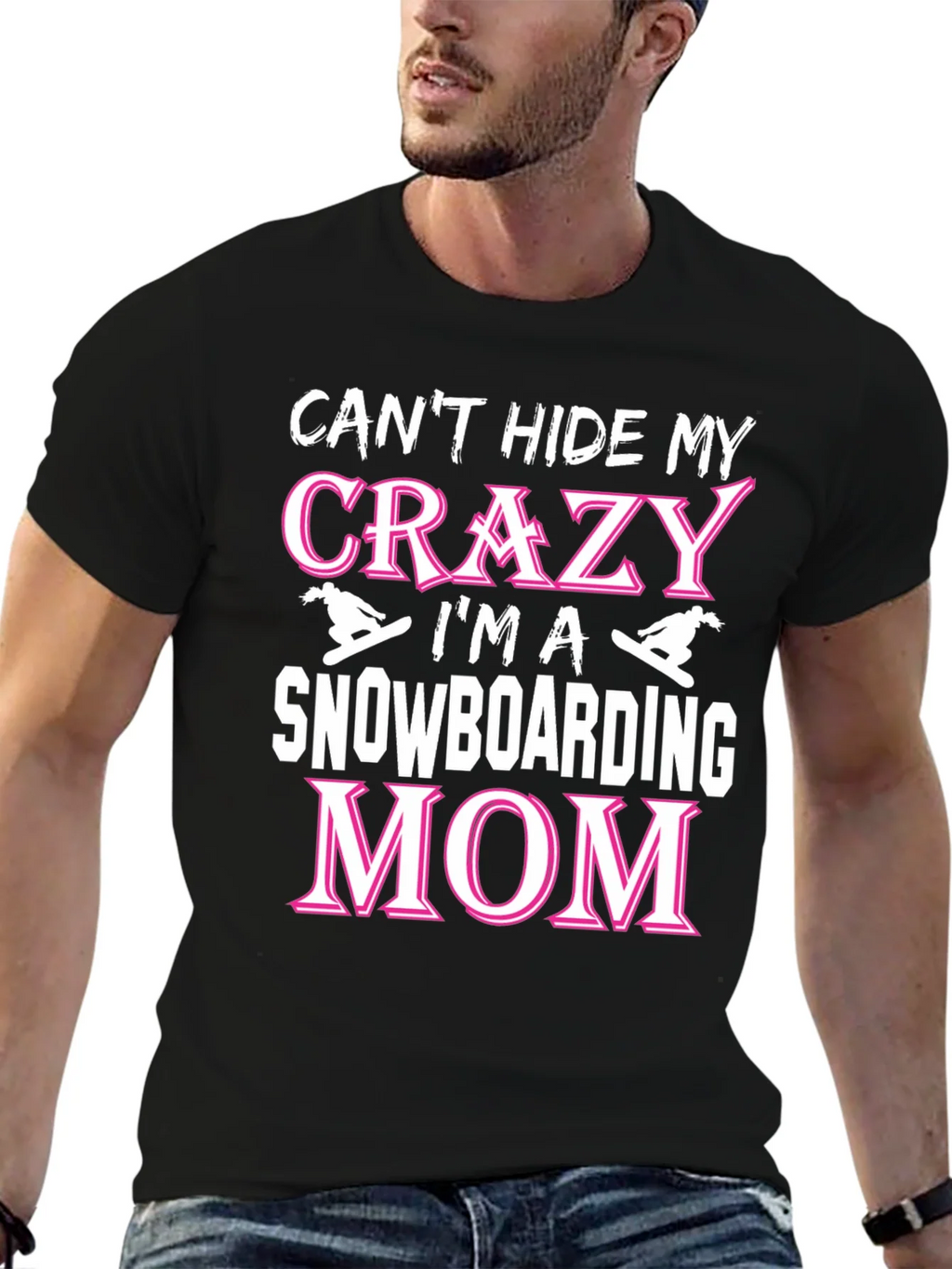 Crazy Snowboarding Mom Graphic Tee