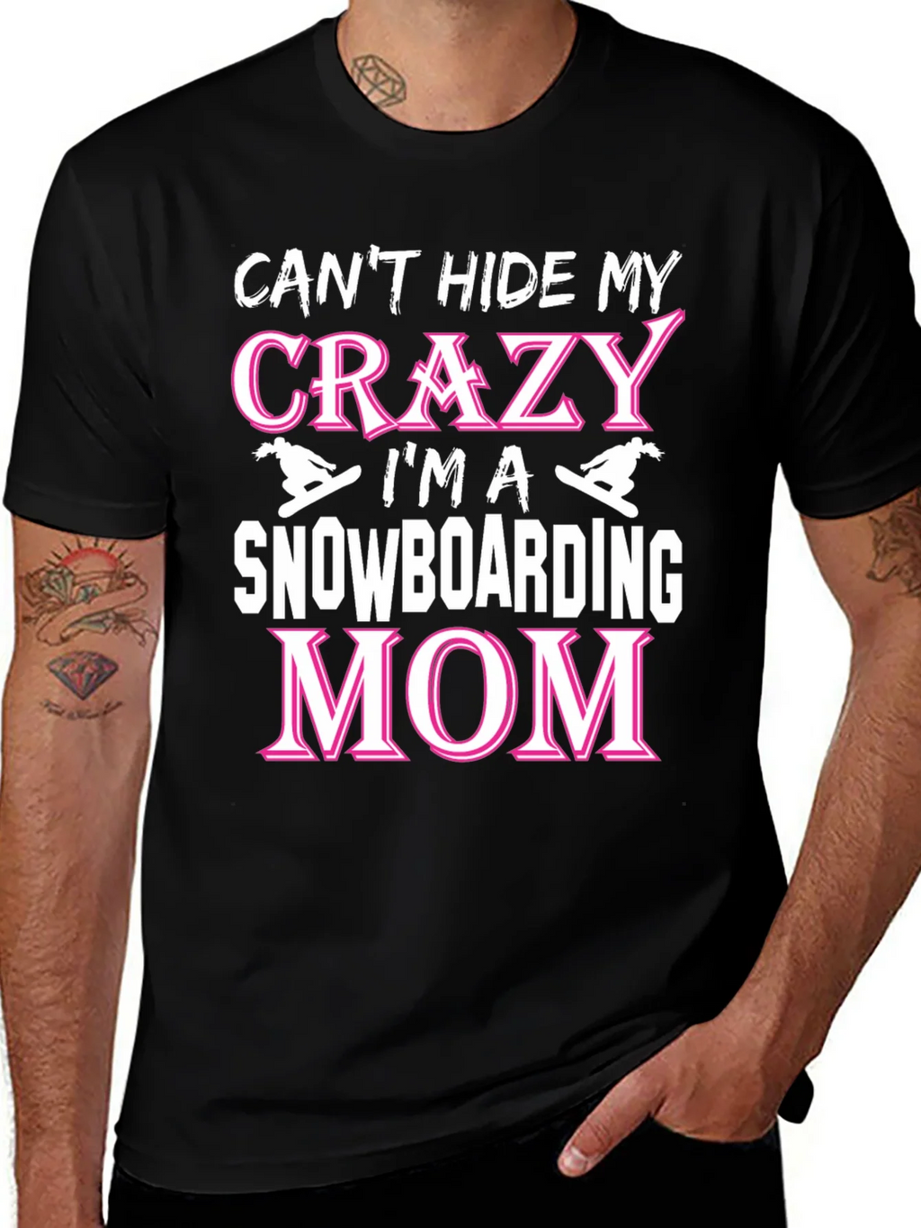 Crazy Snowboarding Mom Graphic Tee