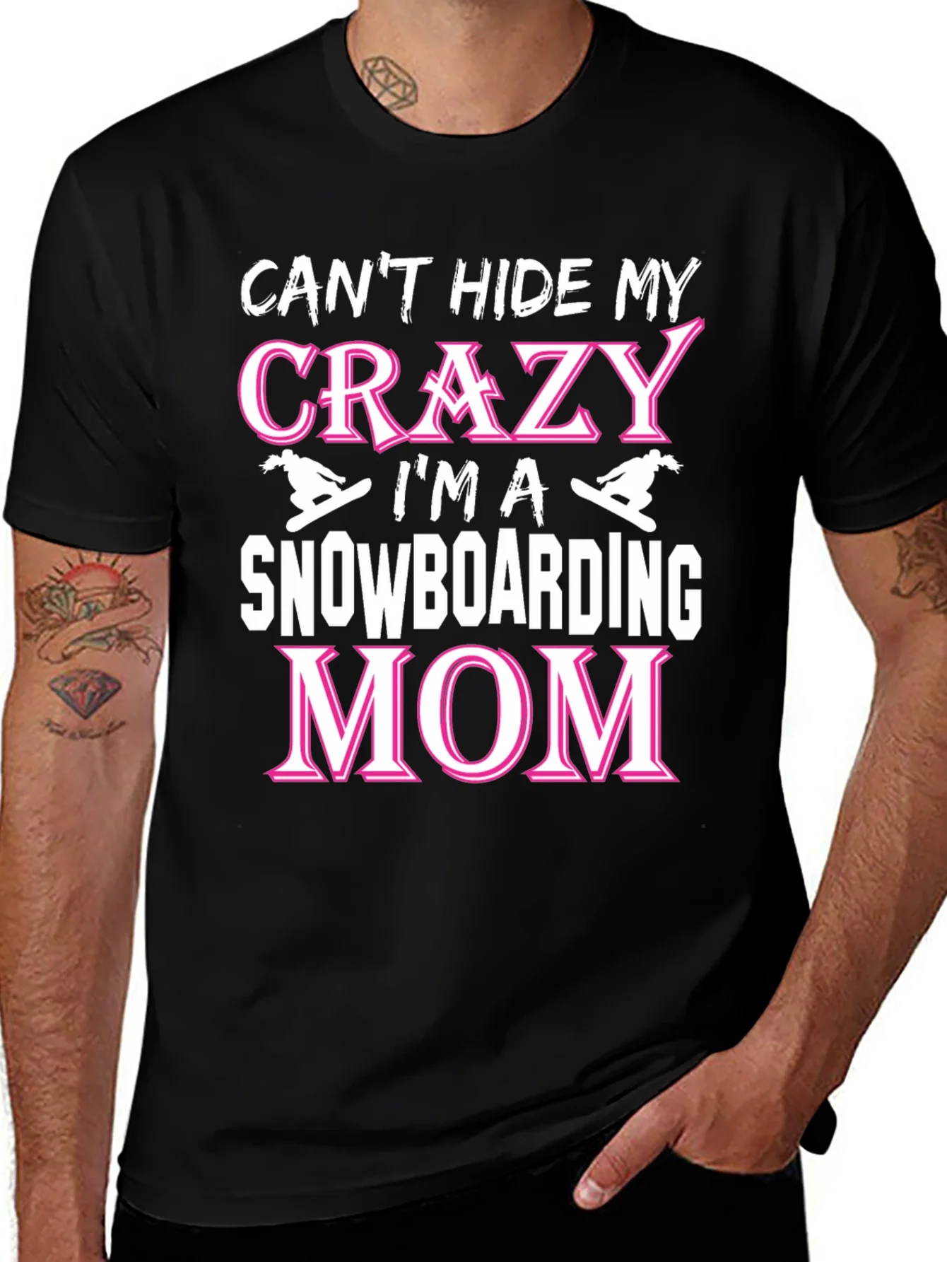 Crazy Snowboarding Mom Graphic Tee