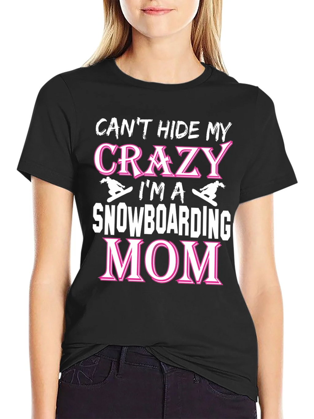 Crazy Snowboarding Mom Graphic Tee
