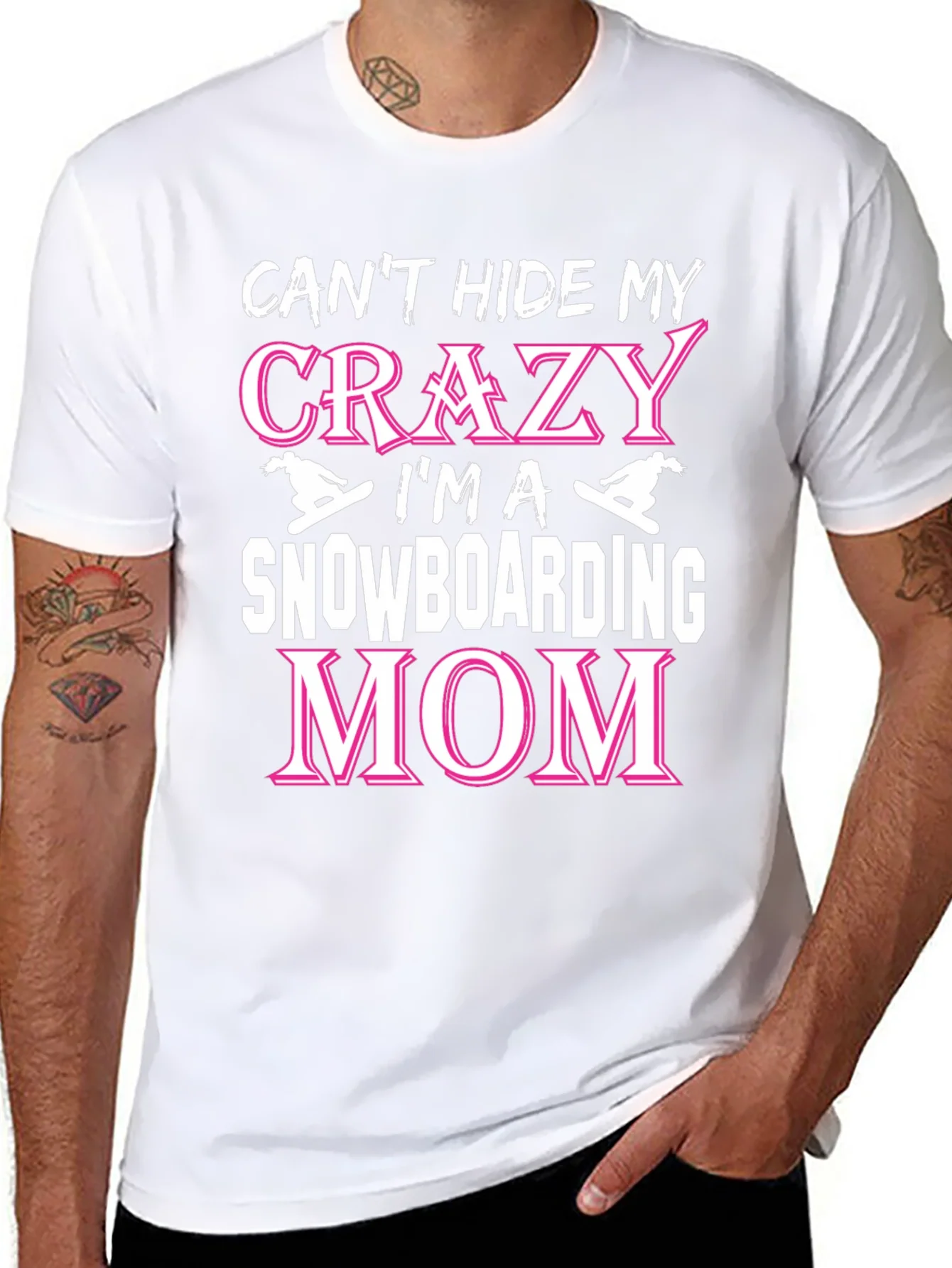Crazy Snowboarding Mom Graphic Tee