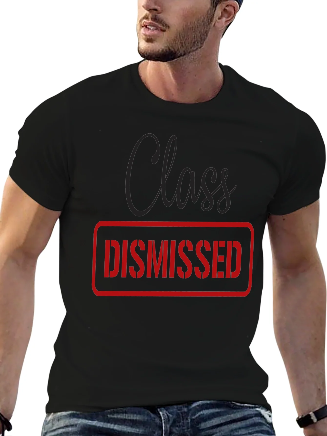 Class Dismissed Graphic Tee - Black Casual T-Shirt