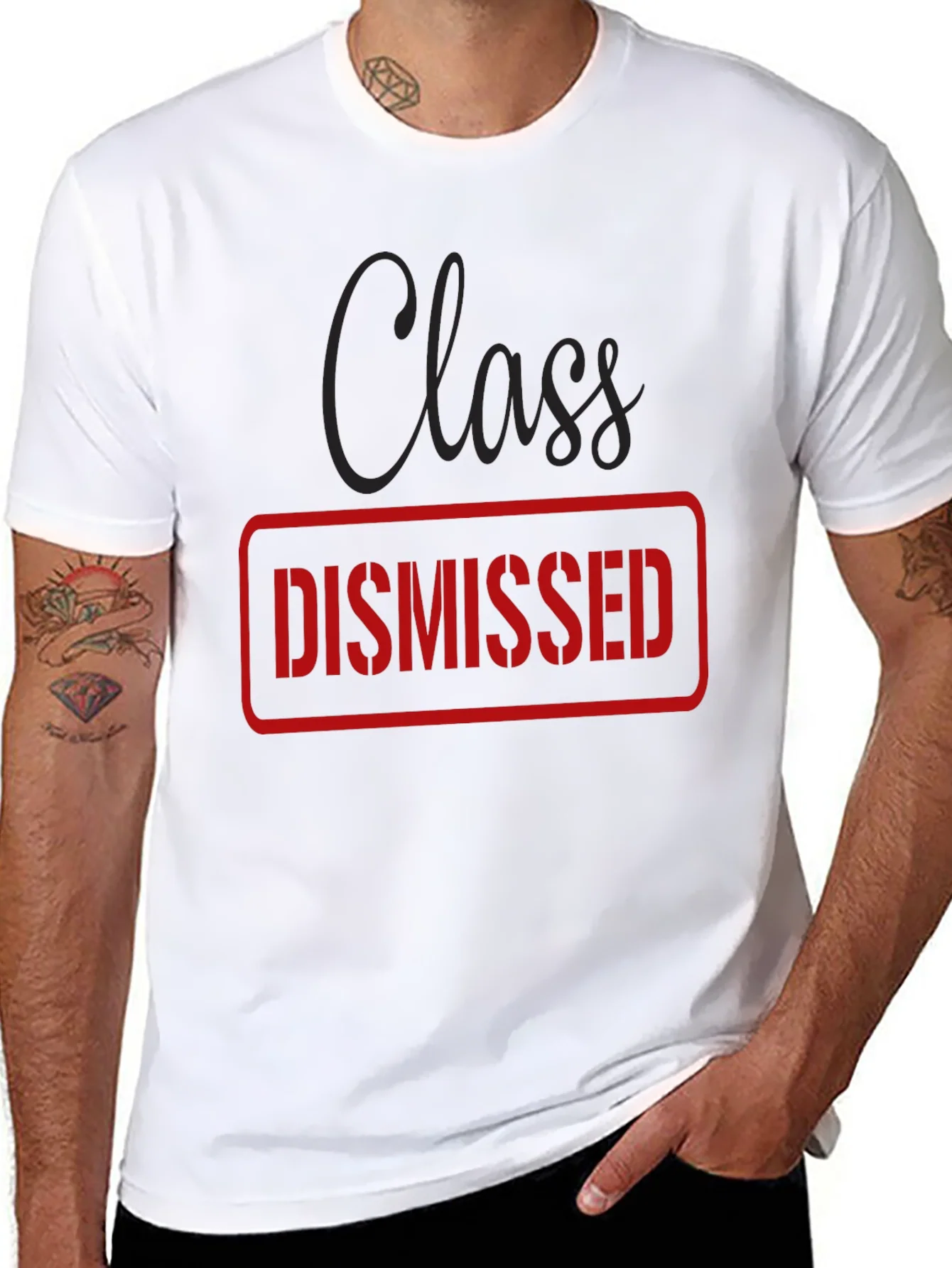 Class Dismissed Graphic Tee - Black Casual T-Shirt