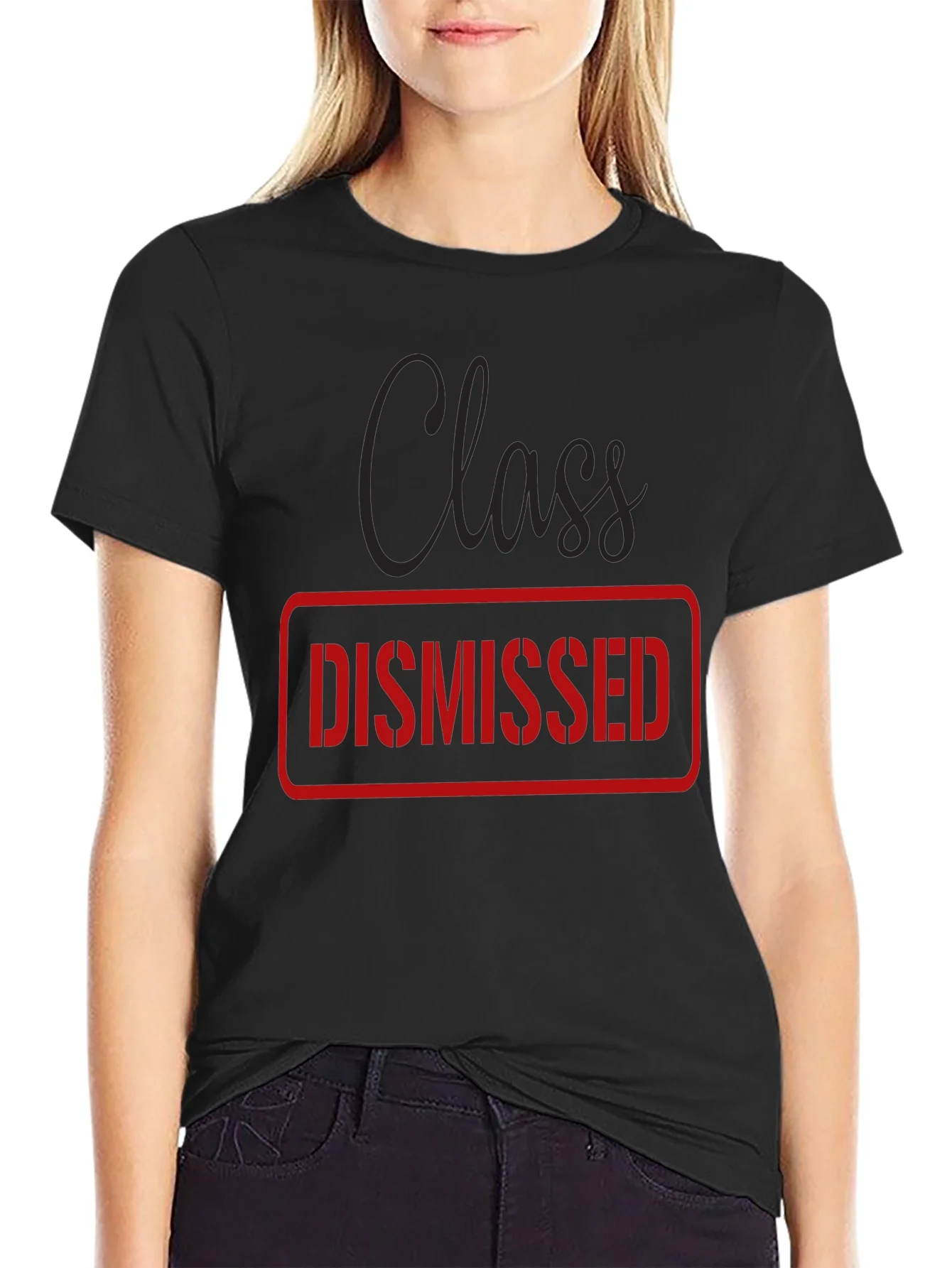 Class Dismissed Graphic Tee - Black Casual T-Shirt