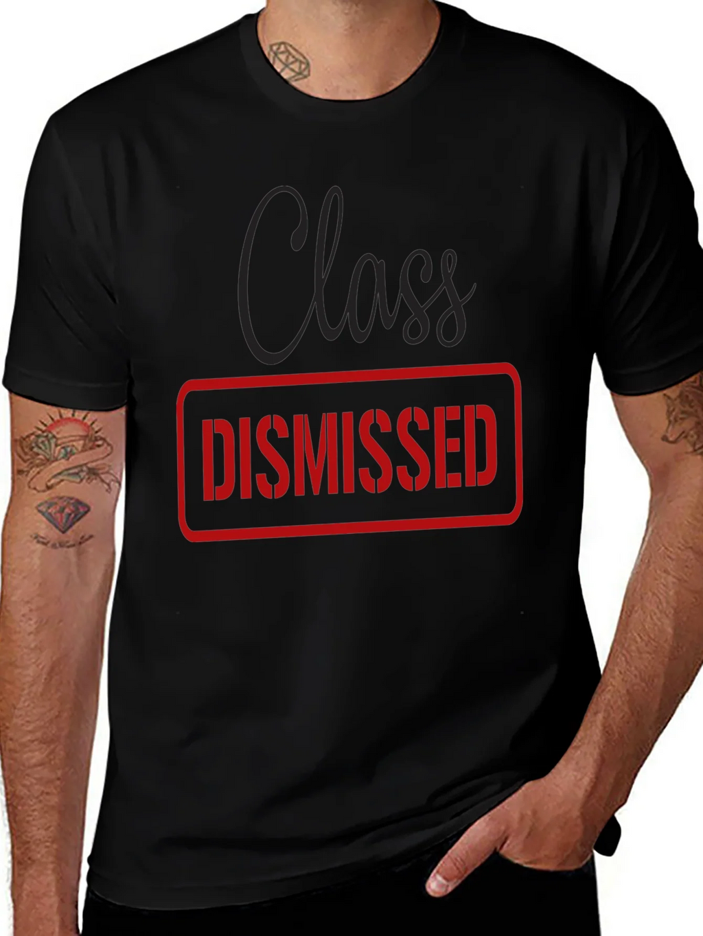 Class Dismissed Graphic Tee - Black Casual T-Shirt