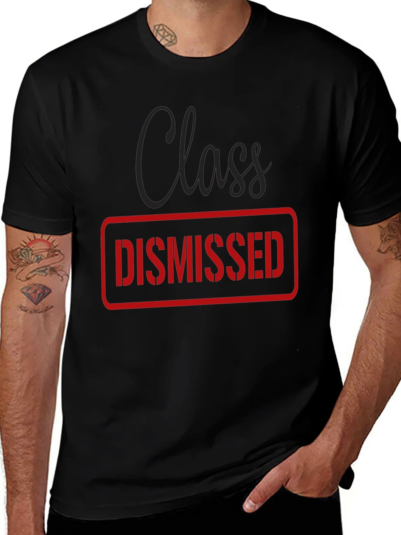 Class Dismissed Graphic Tee - Black Casual T-Shirt