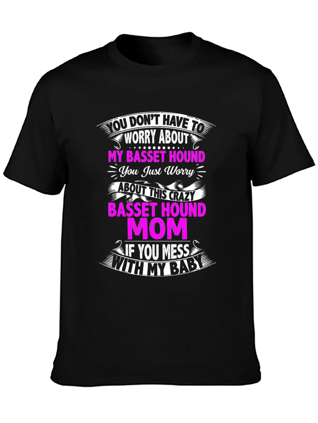 Crazy Basset Hound Mom T-Shirt
