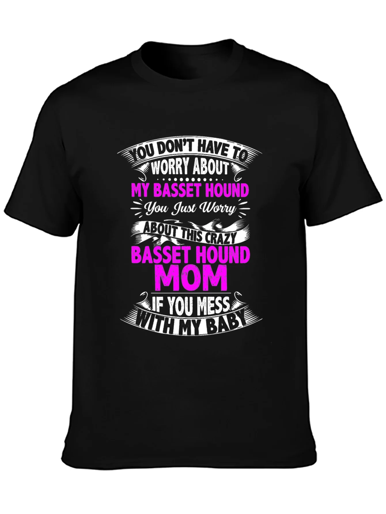 Crazy Basset Hound Mom T-Shirt