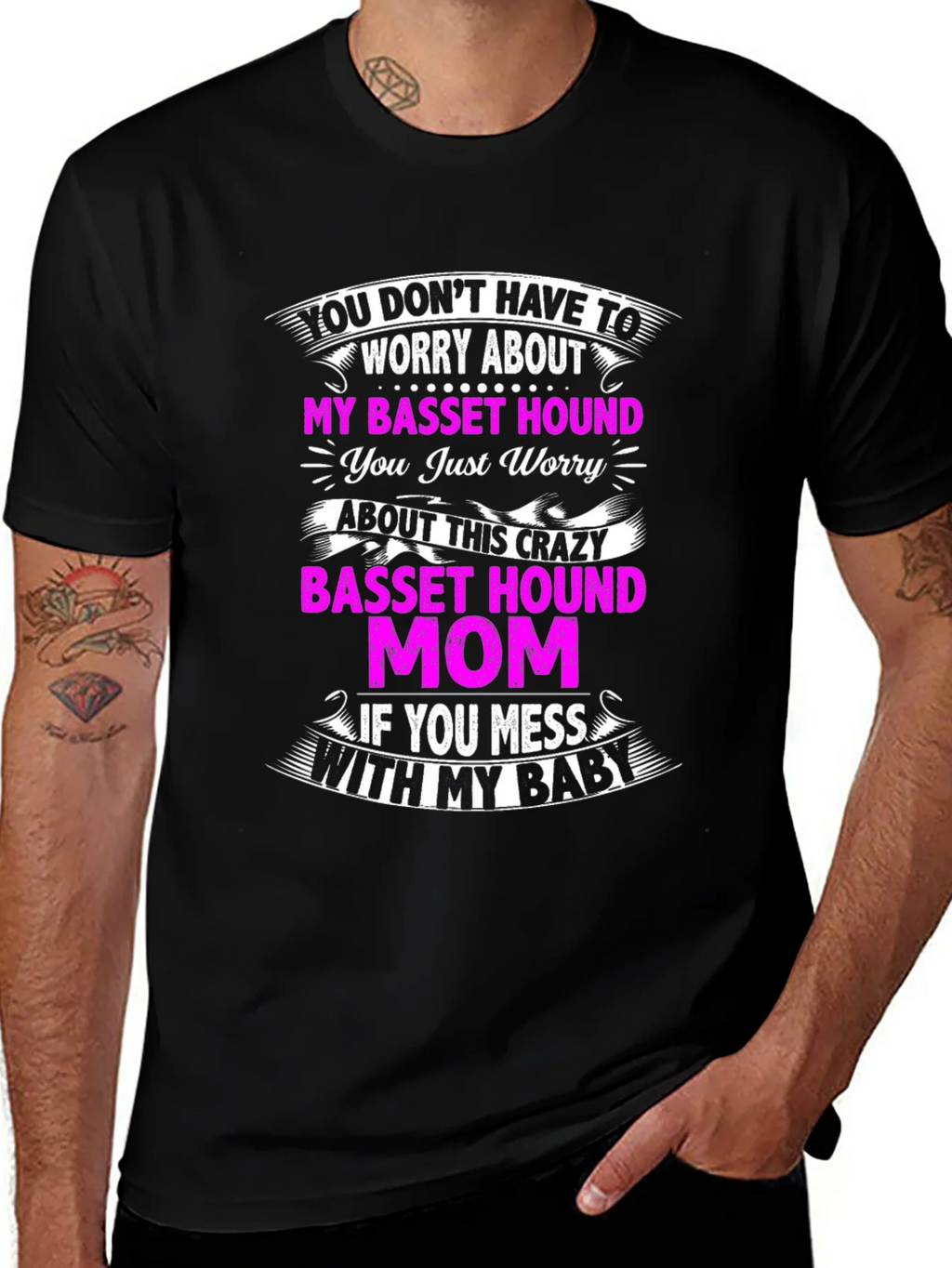 Crazy Basset Hound Mom T-Shirt