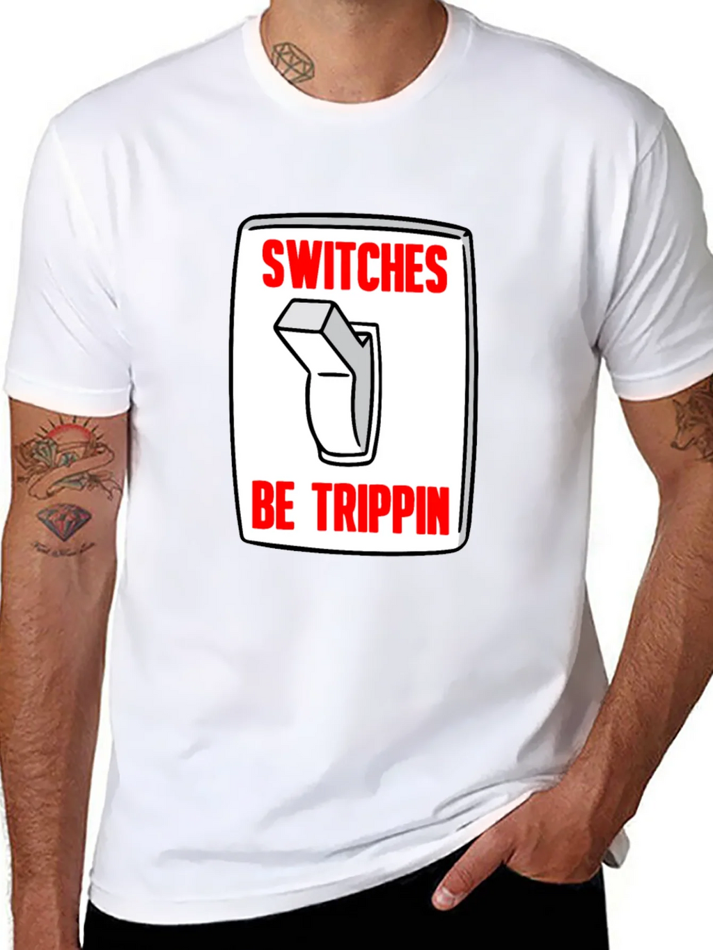 Switches Be Trippin Graphic Tee - Black