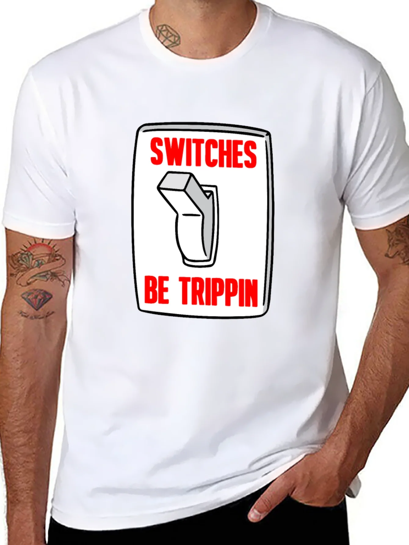 Switches Be Trippin Graphic Tee - Black