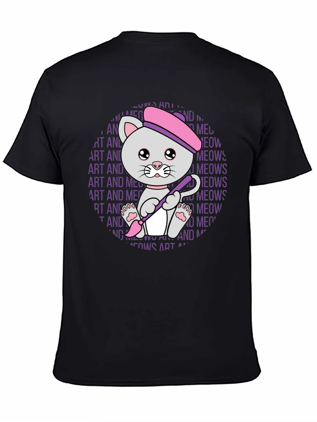 Art Cat T-Shirt - Meows Art