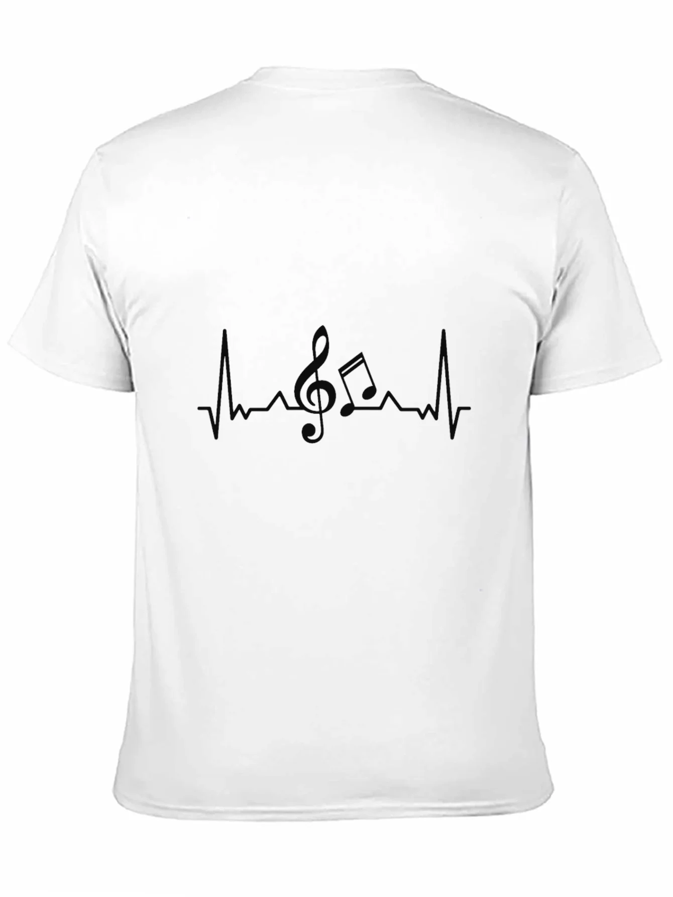 Music Lover T-Shirt - Heartbeat Treble Clef Tee