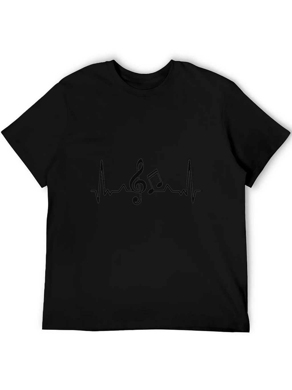 Music Lover T-Shirt - Heartbeat Treble Clef Tee