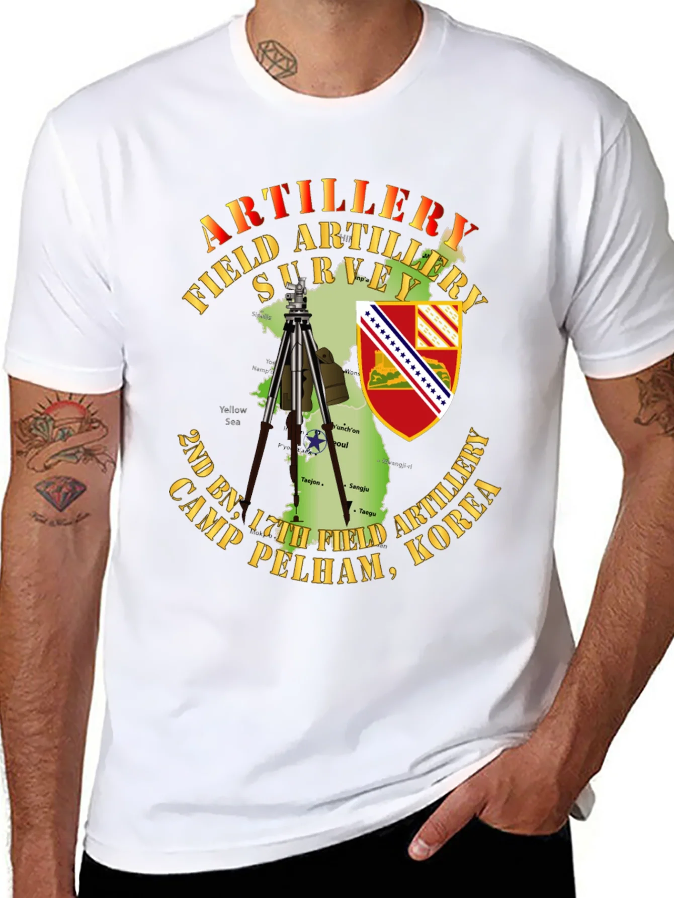 Artillery Field Survey T-Shirt - Camp Pelham Korea