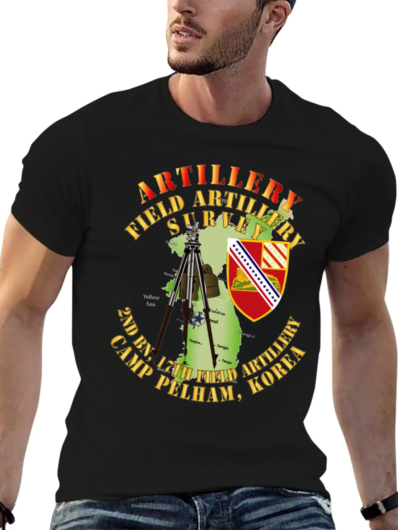 Artillery Field Survey T-Shirt - Camp Pelham Korea