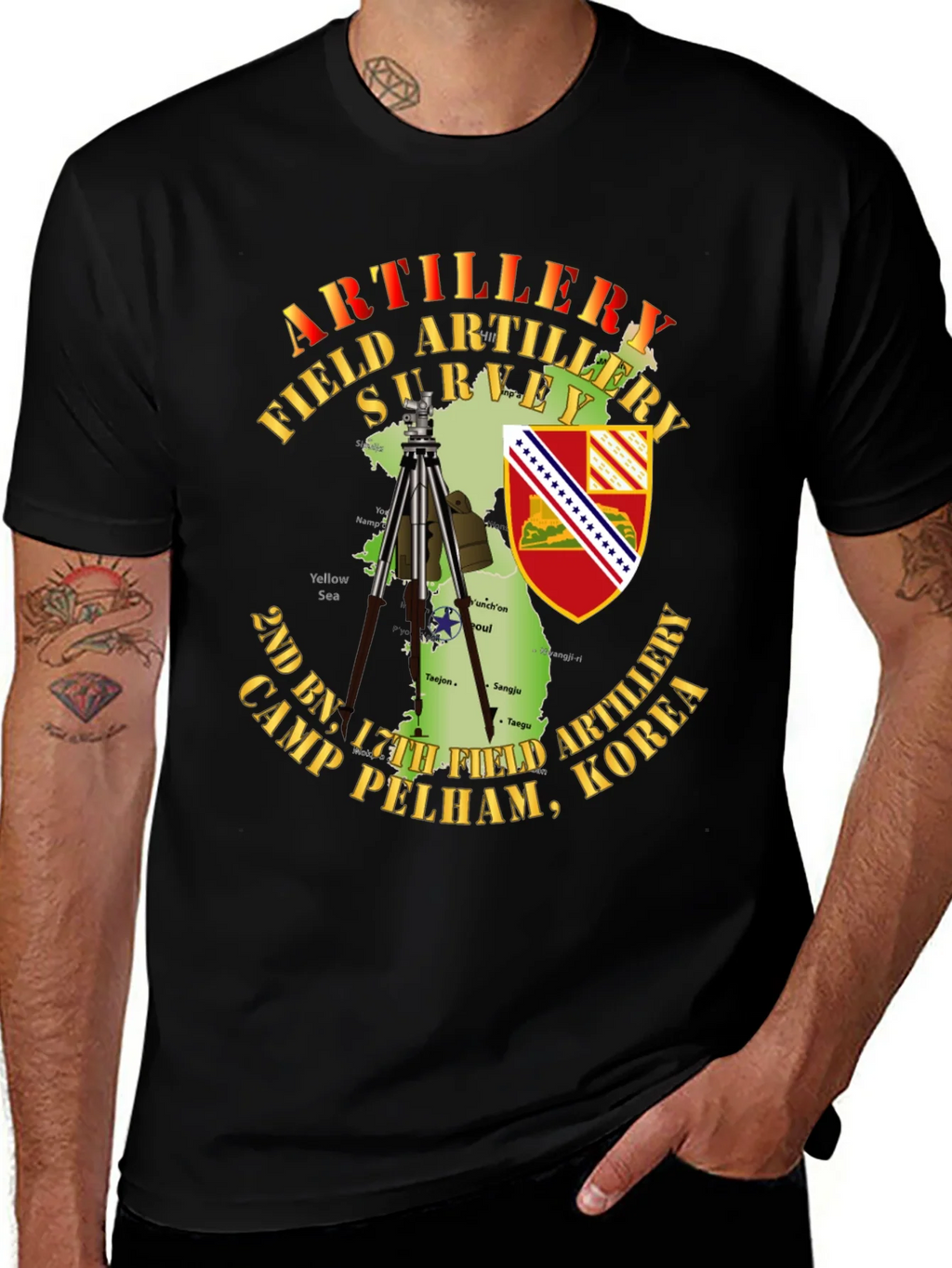Artillery Field Survey T-Shirt - Camp Pelham Korea