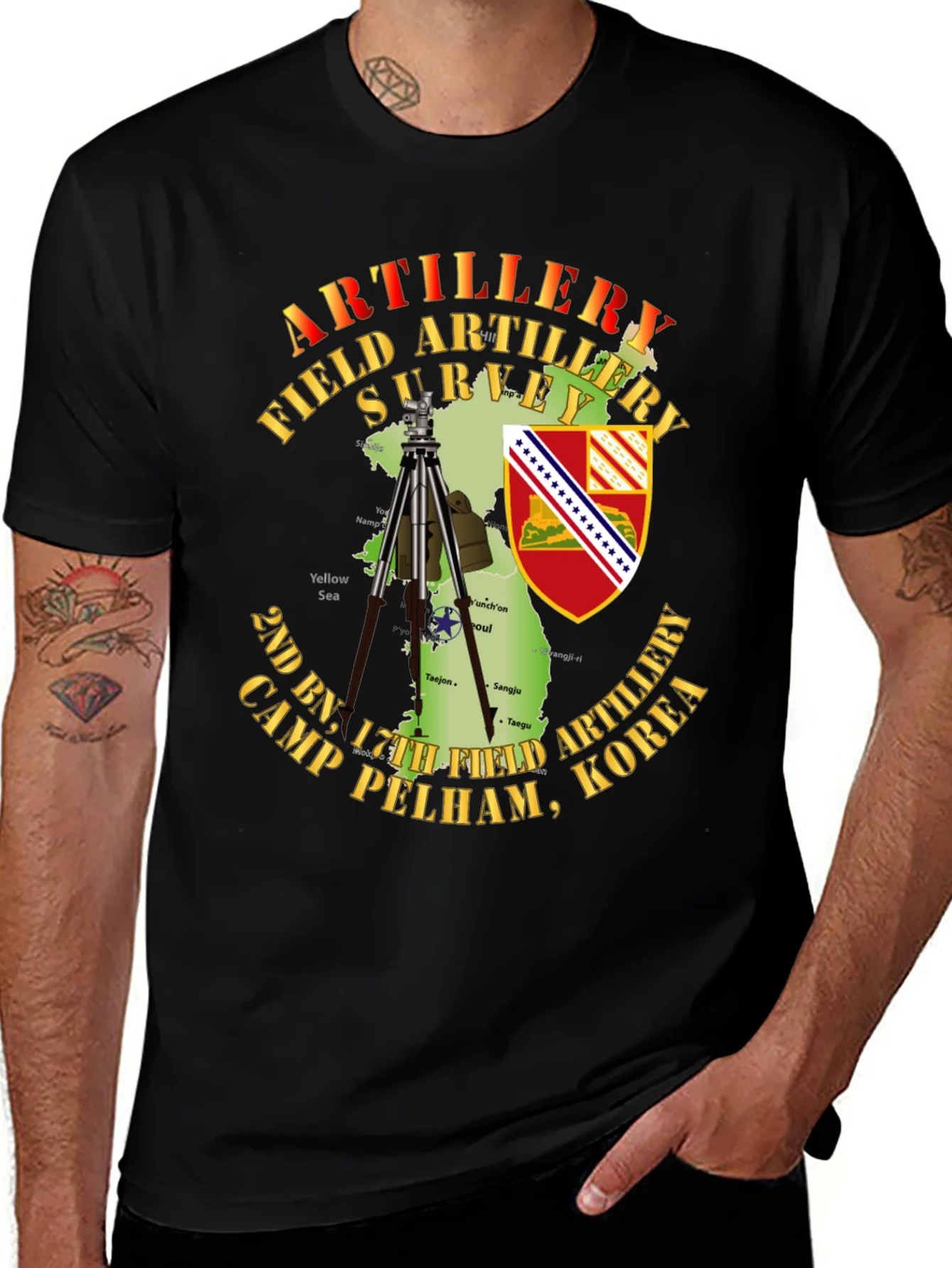 Artillery Field Survey T-Shirt - Camp Pelham Korea
