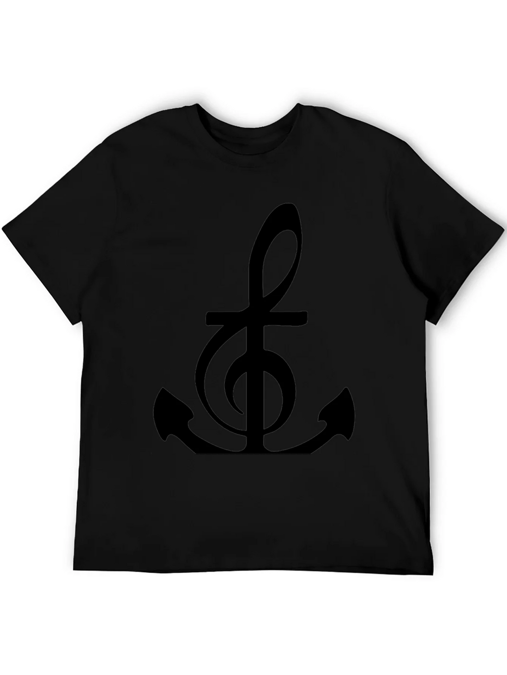 Music Anchor Black Graphic Tee