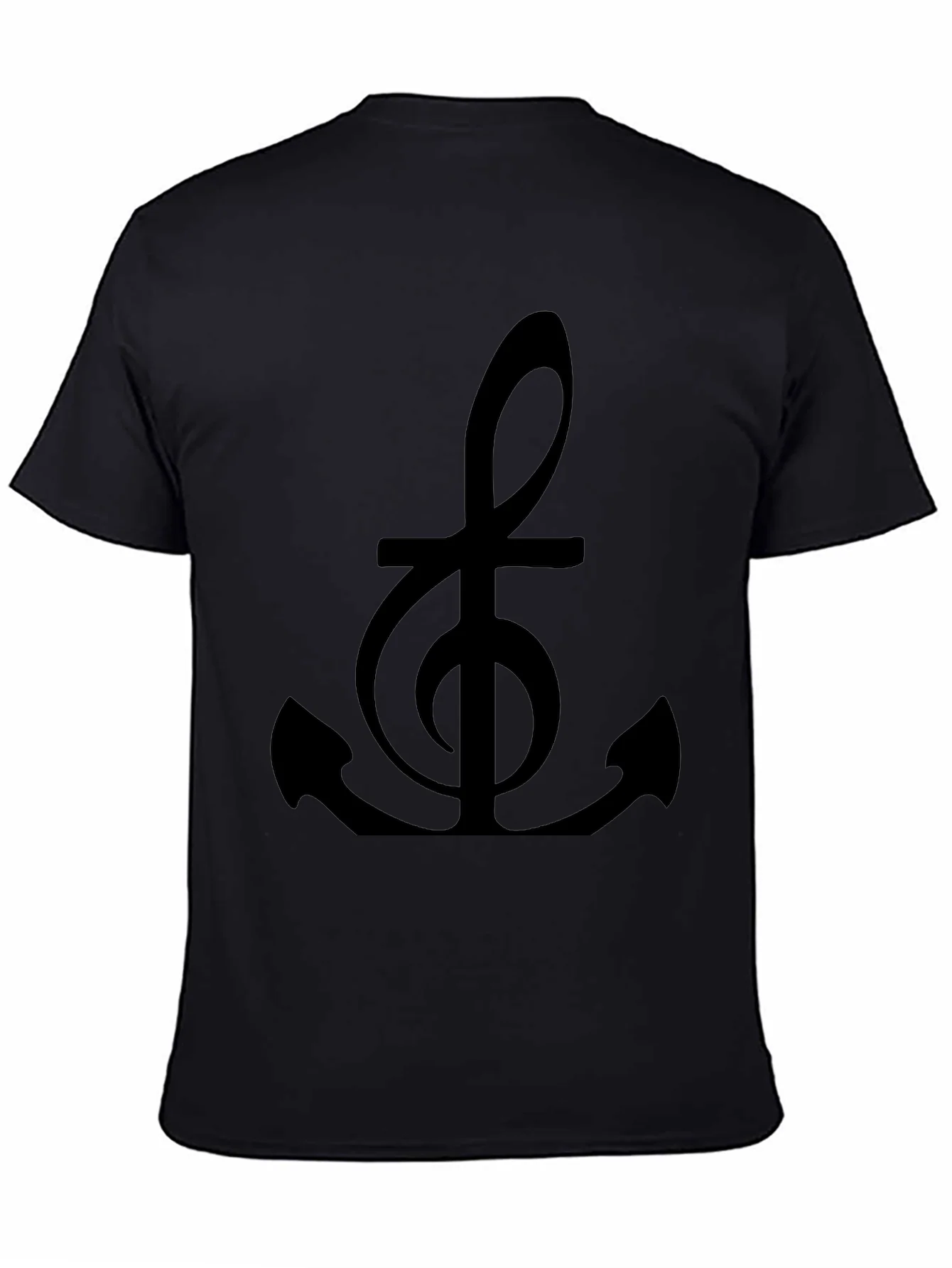 Music Anchor Black Graphic Tee
