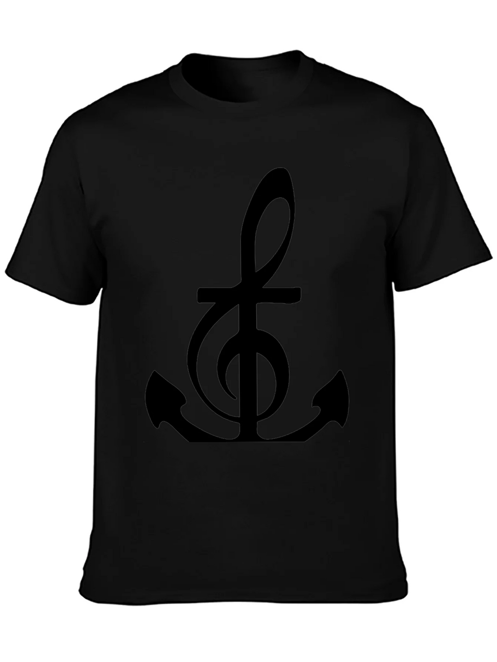 Music Anchor Black Graphic Tee