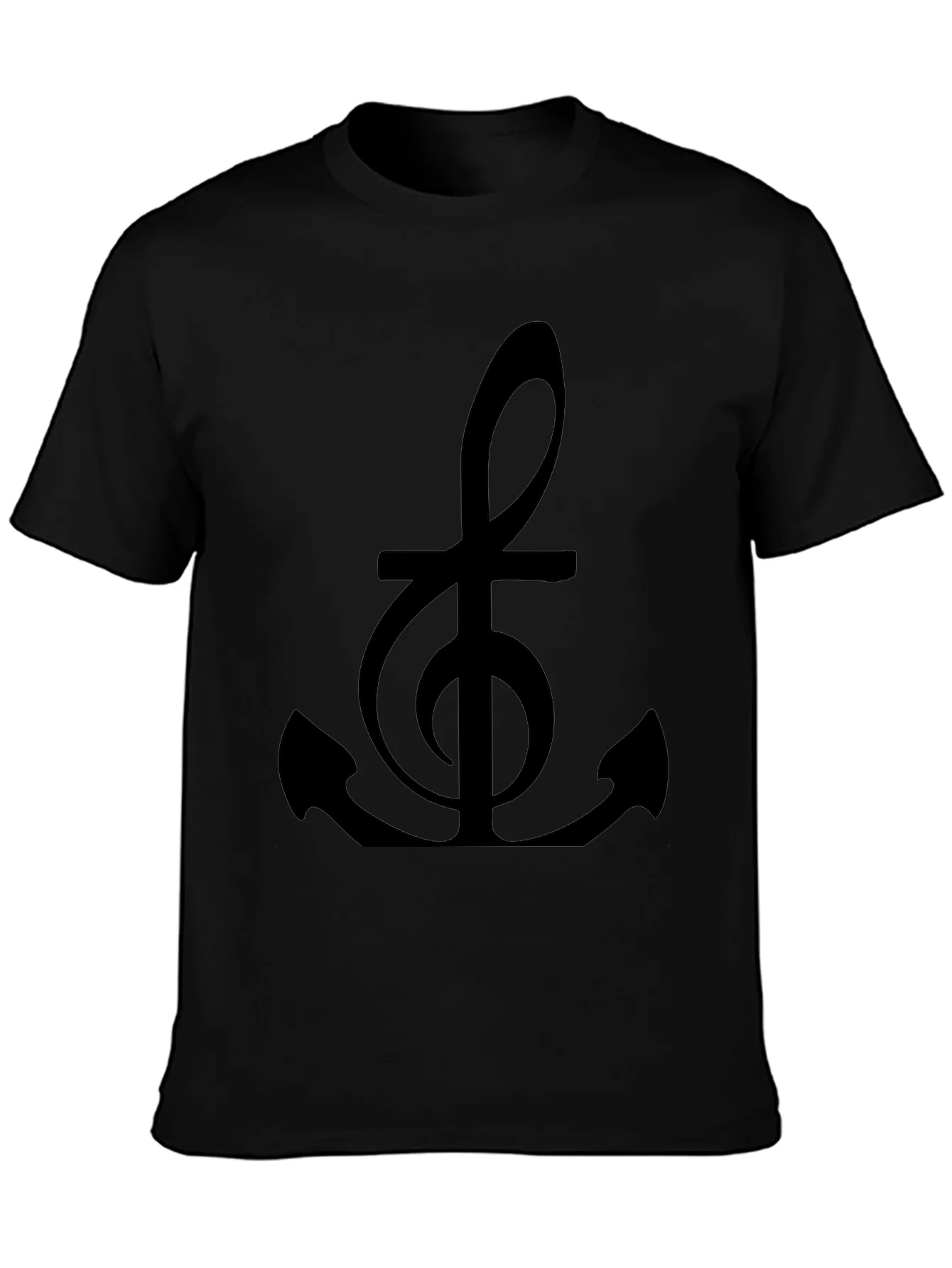 Music Anchor Black Graphic Tee