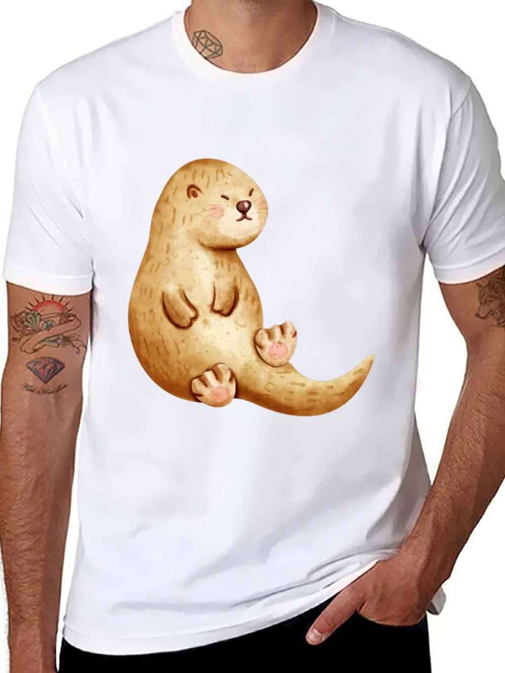 Cute Otter Graphic Tee - Unisex Casual Shirt