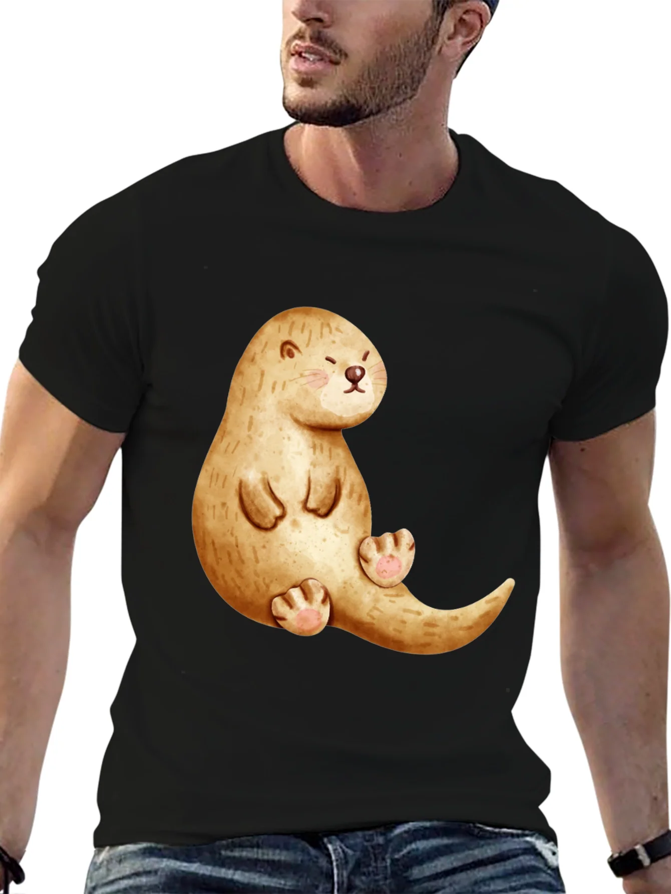 Cute Otter Graphic Tee - Unisex Casual Shirt