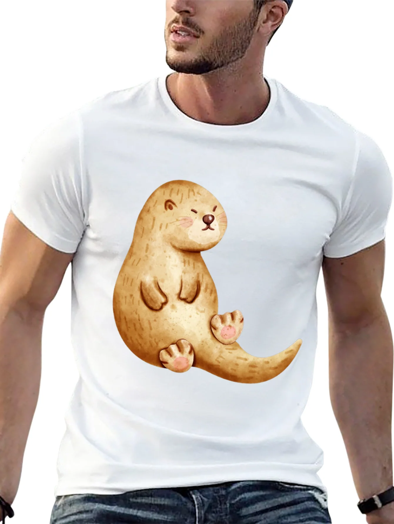 Cute Otter Graphic Tee - Unisex Casual Shirt