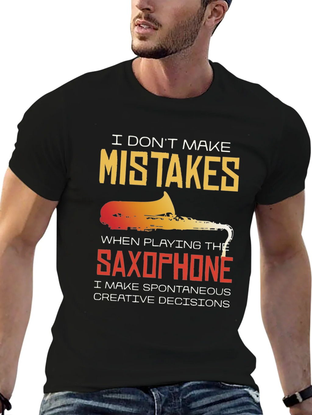 Saxophone Spontaneous Creative Decisions T-Shirt