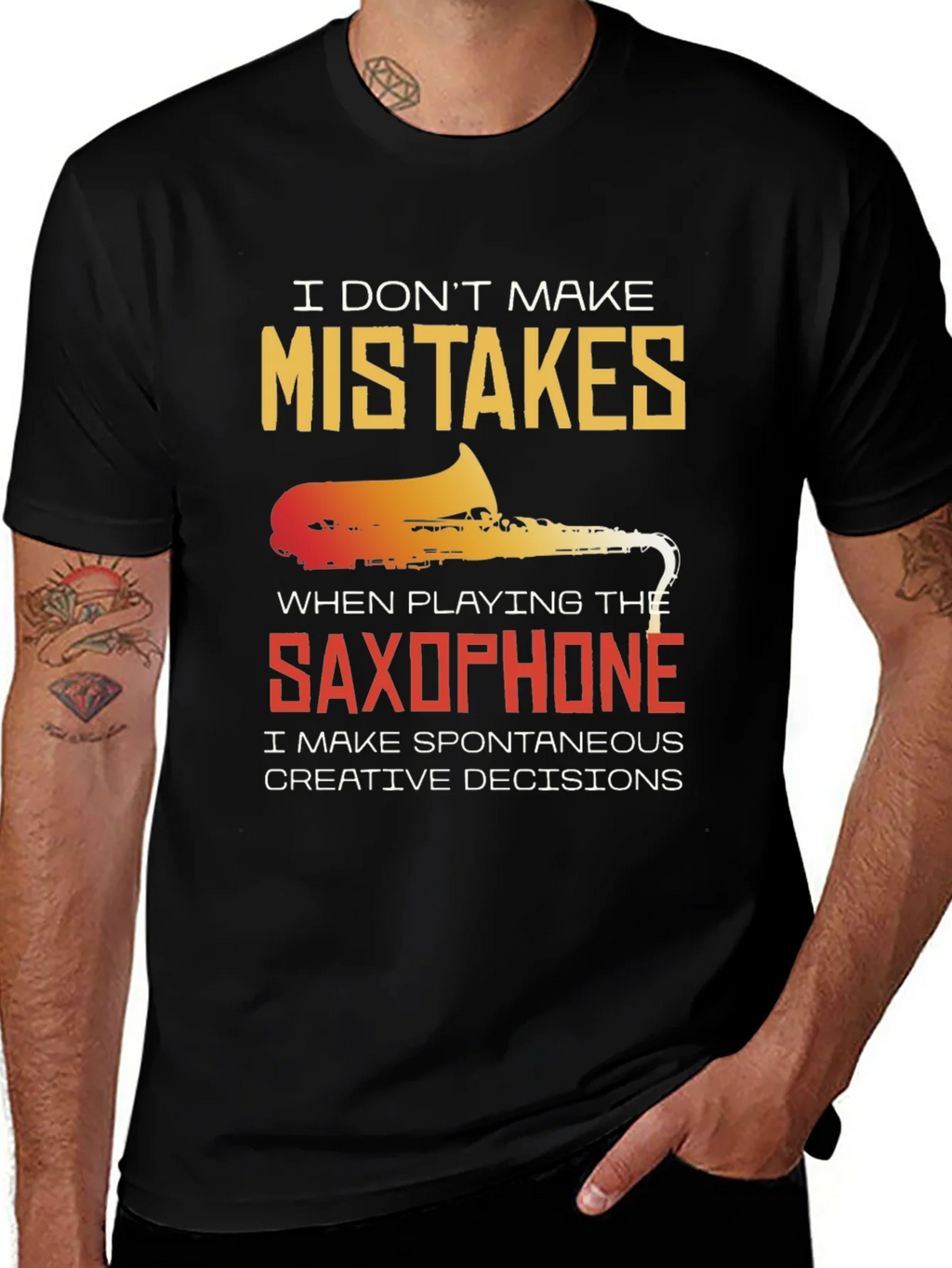 Saxophone Spontaneous Creative Decisions T-Shirt