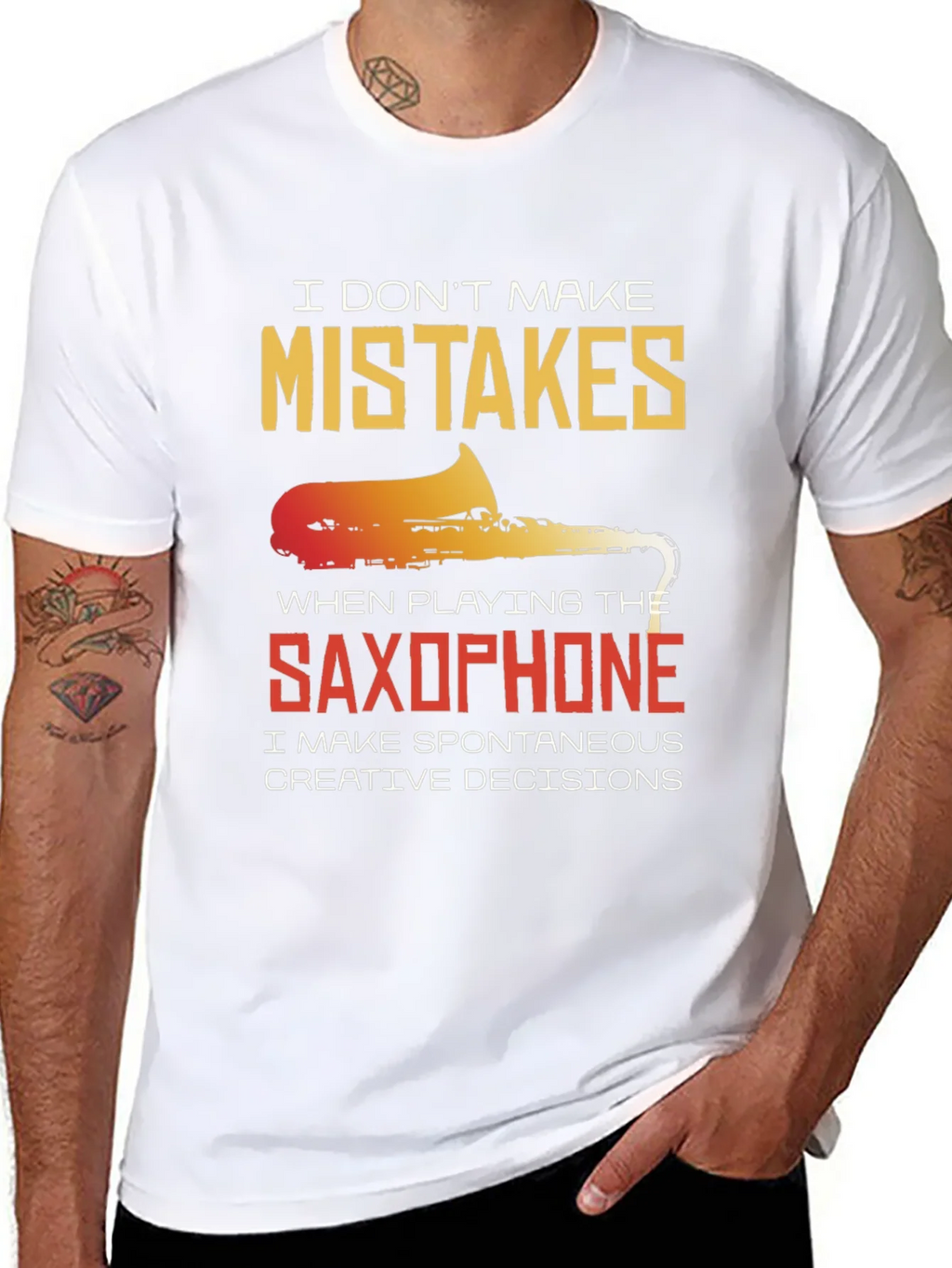 Saxophone Spontaneous Creative Decisions T-Shirt