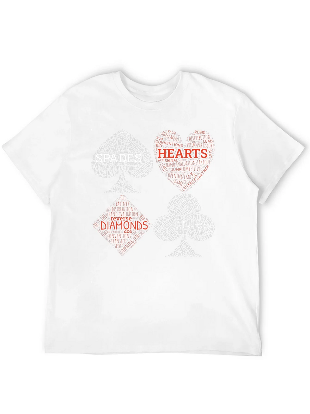 Cards Suit T-Shirt - Spades Hearts Clubs Diamonds