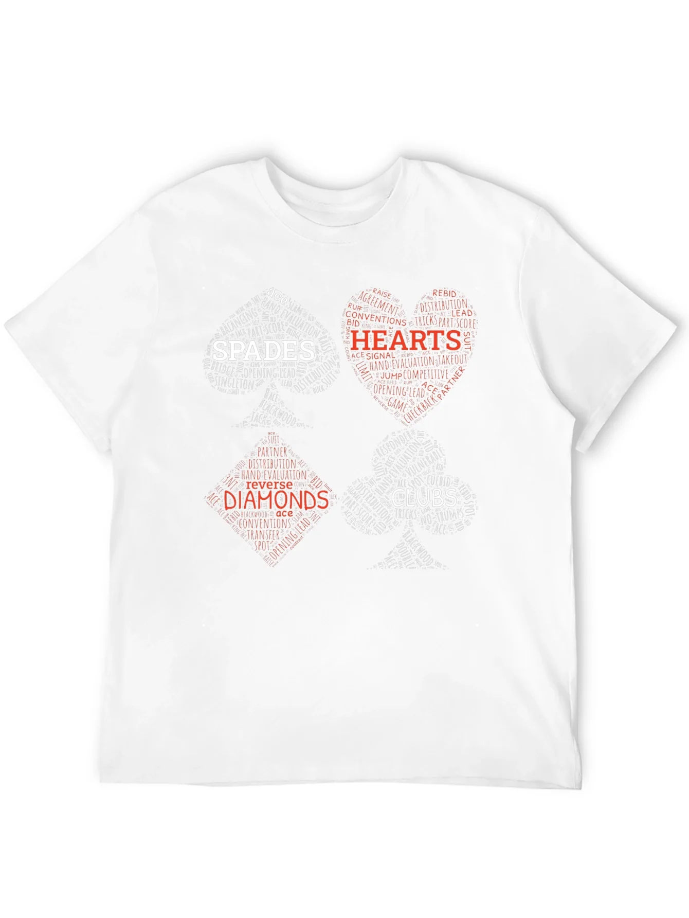 Cards Suit T-Shirt - Spades Hearts Clubs Diamonds