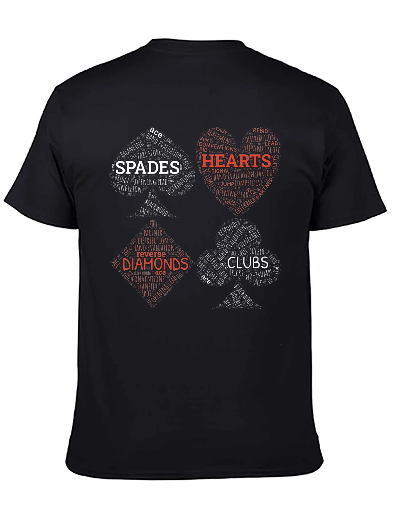 Cards Suit T-Shirt - Spades Hearts Clubs Diamonds