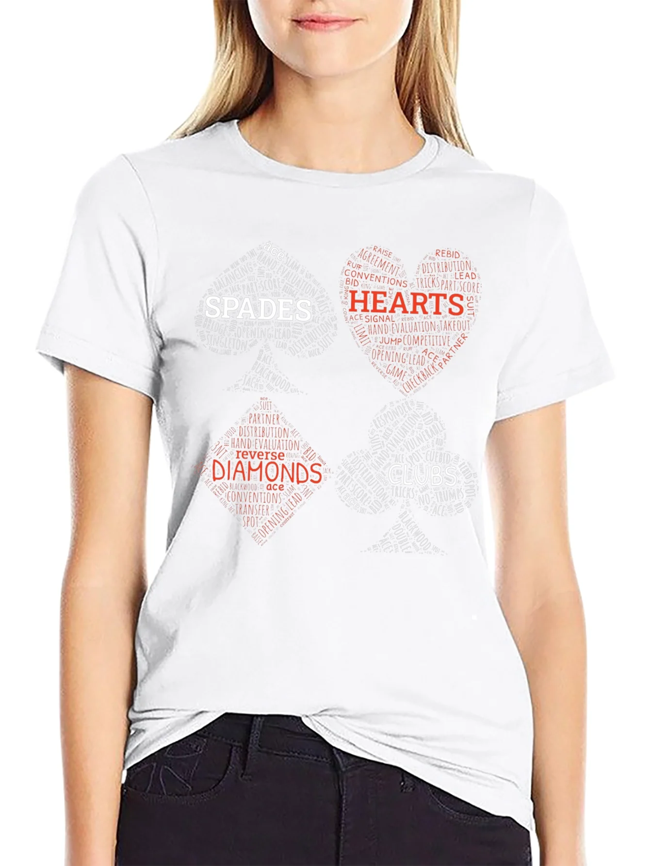 Cards Suit T-Shirt - Spades Hearts Clubs Diamonds