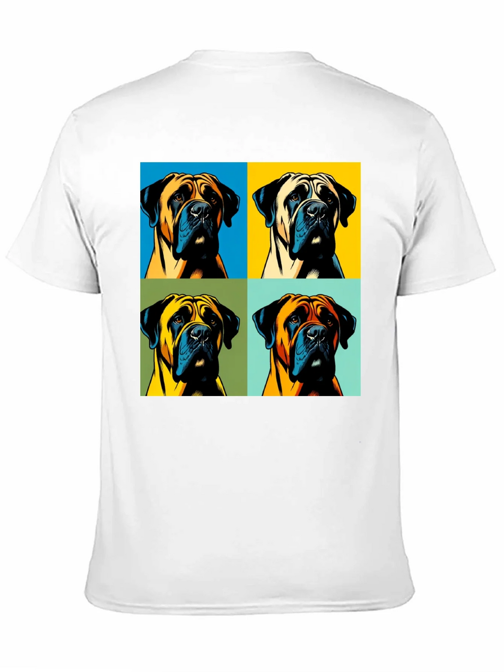 Pop Art Dog Graphic T-Shirt - Unique Boxer Tee