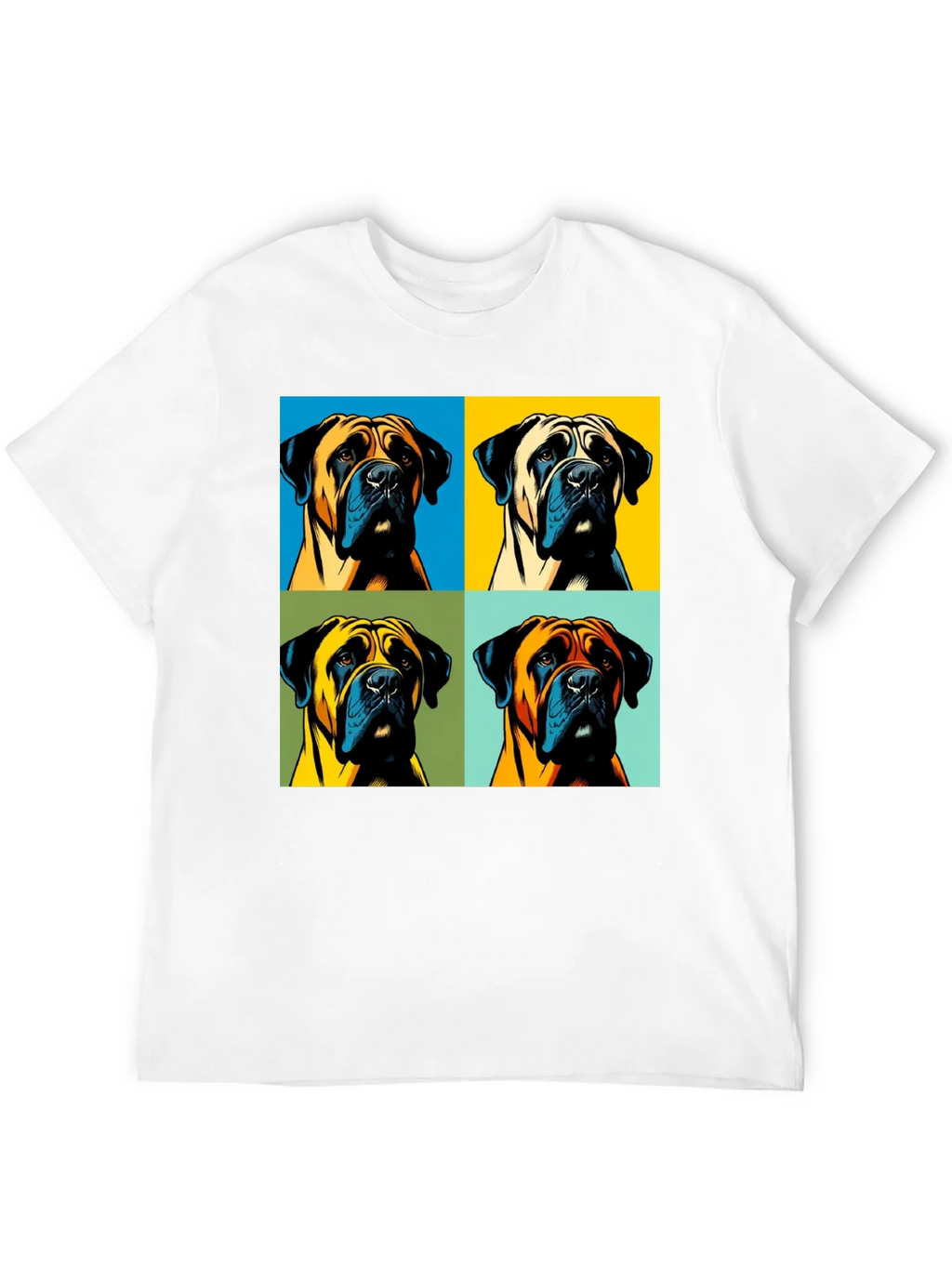Pop Art Dog Graphic T-Shirt - Unique Boxer Tee