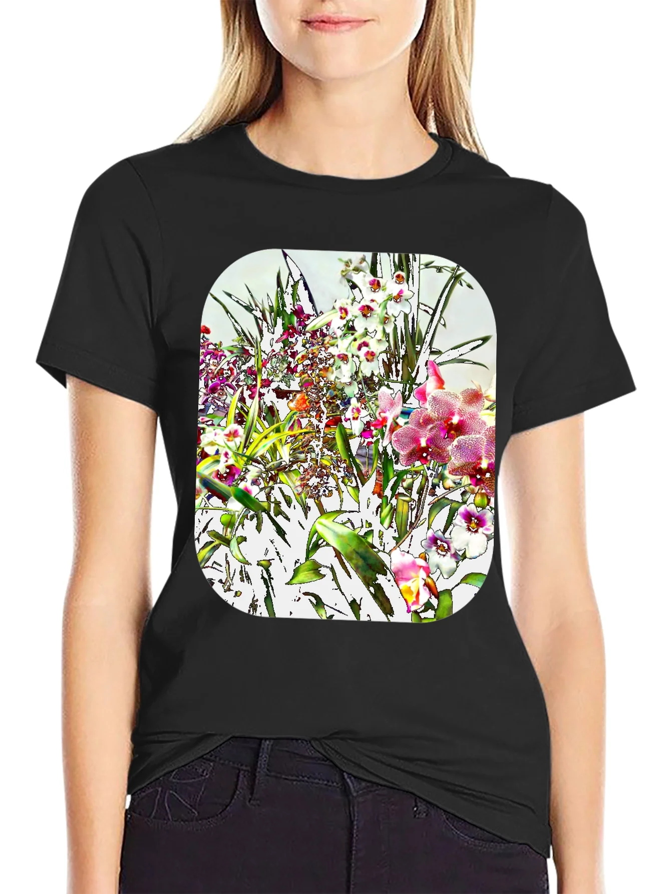 Floral Design T-Shirt