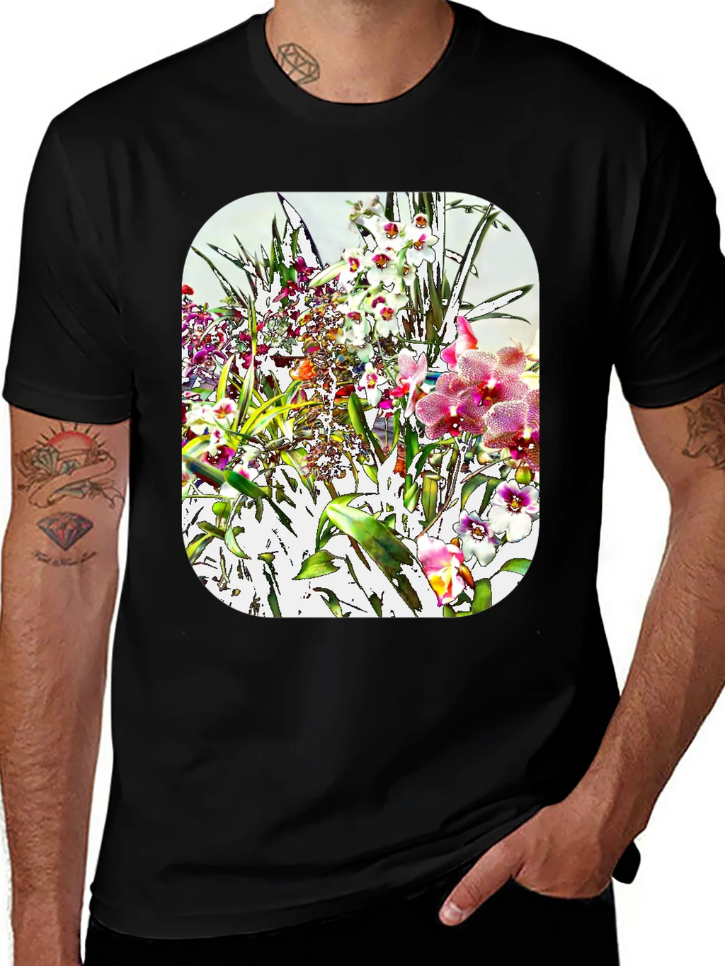 Floral Design T-Shirt