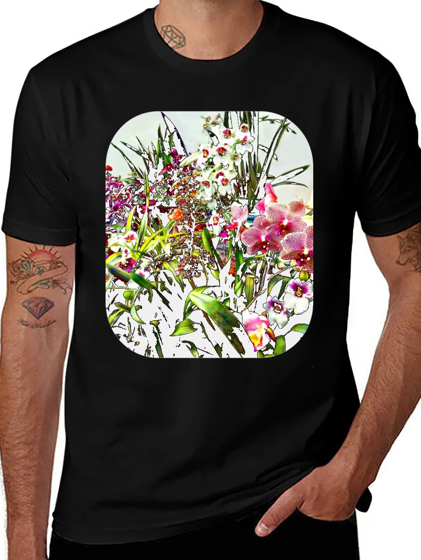 Floral Design T-Shirt