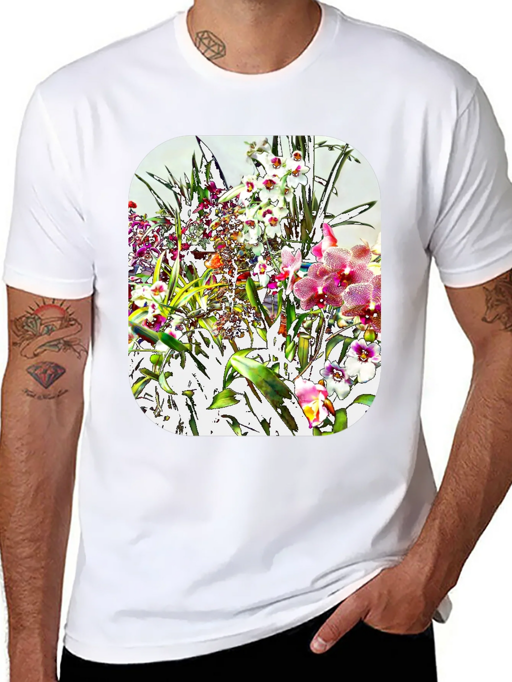 Floral Design T-Shirt
