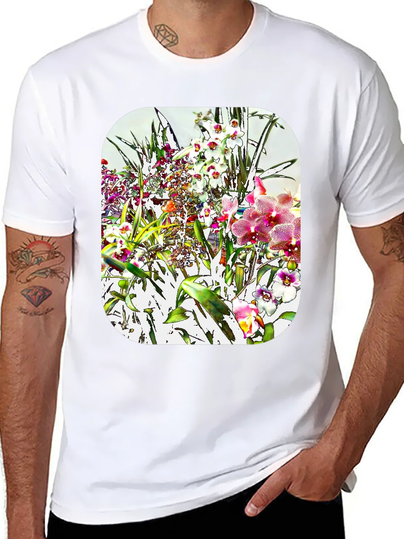 Floral Design T-Shirt