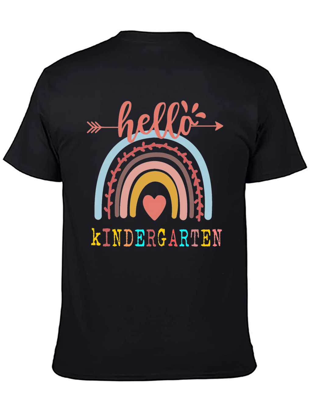 Hello Kindergarten Teacher Shirt Cute Rainbow Tee