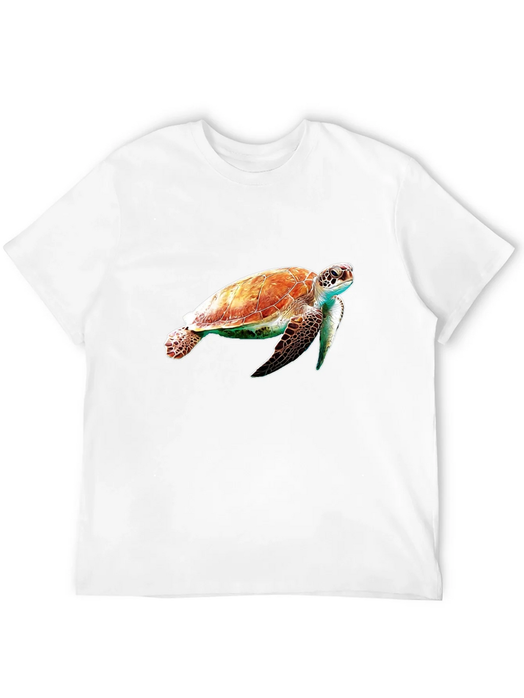 Sea Turtle Graphic Tee - Black Cotton Comfort