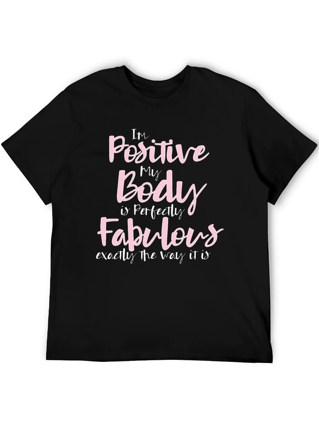 Positive Body Fabulous Black Graphic T-Shirt