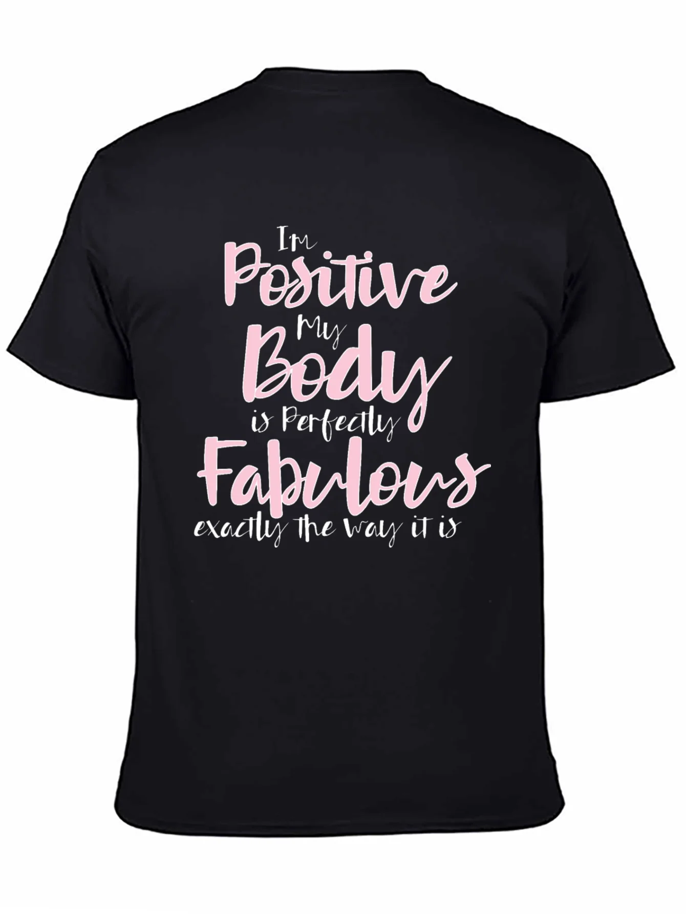 Positive Body Fabulous Black Graphic T-Shirt