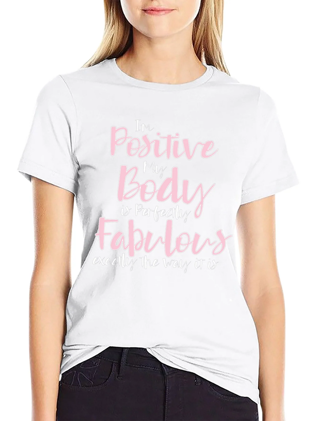 Positive Body Fabulous Black Graphic T-Shirt