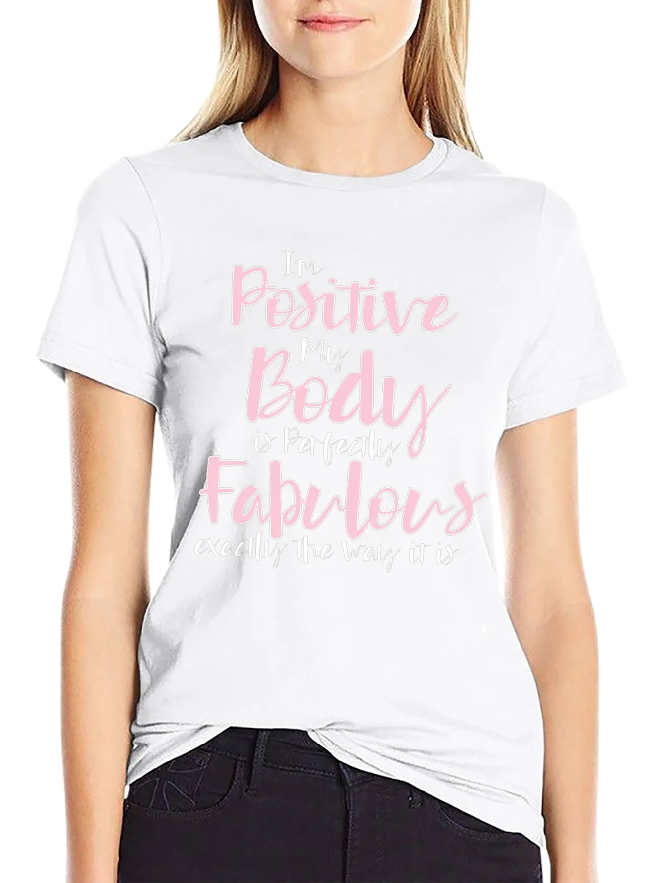 Positive Body Fabulous Black Graphic T-Shirt