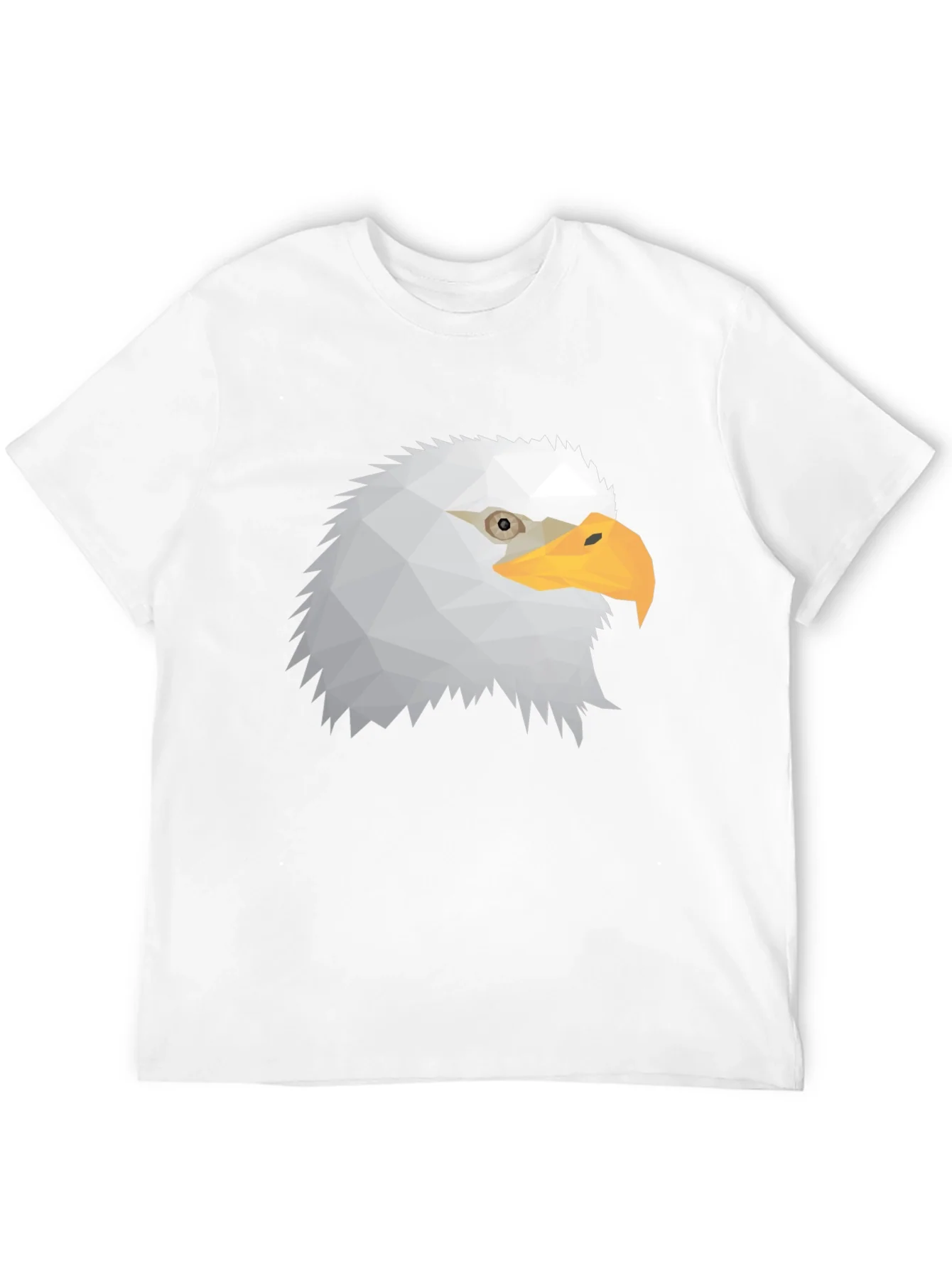 Geometric Eagle Head Graphic Tee - Black